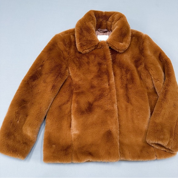 MADEWELL $228 faux fur snap front coat, S. - Picture 7 of 11